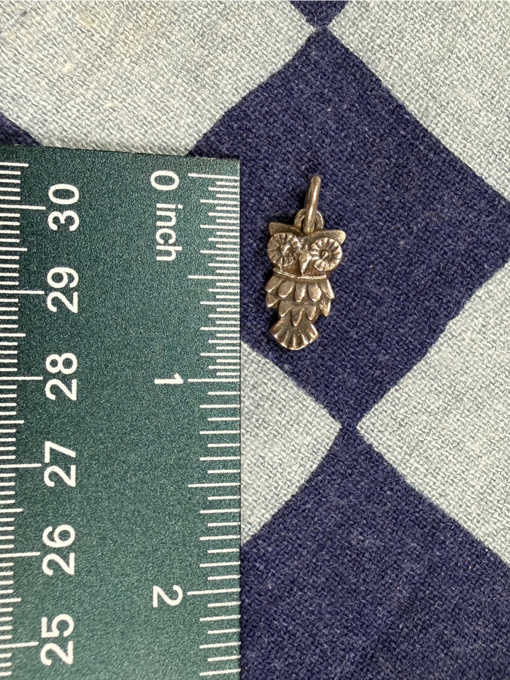 Small Silver Owl Charm